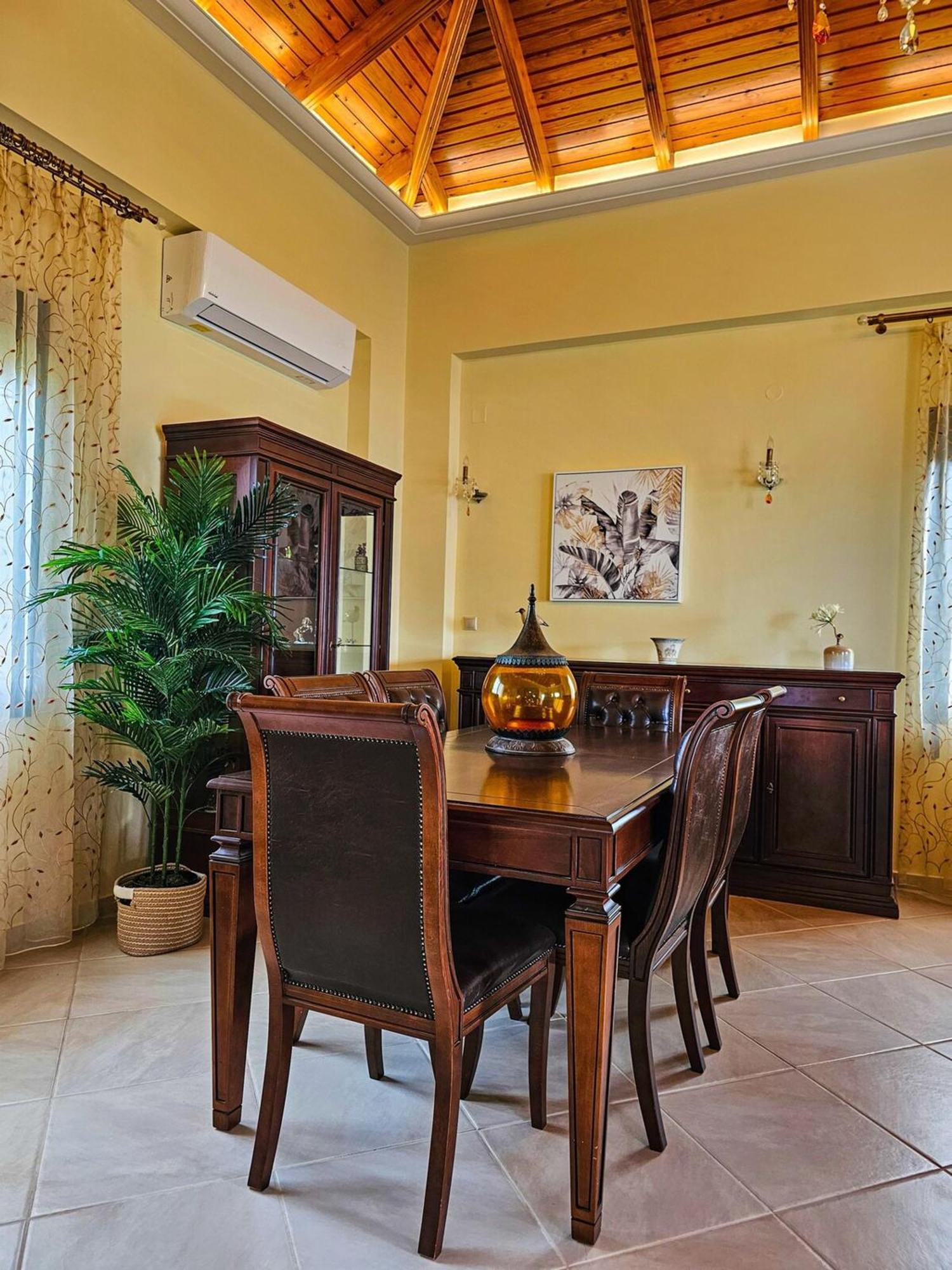 Villa Aitheras With Sea Views And Garden Sternai Bagian luar foto