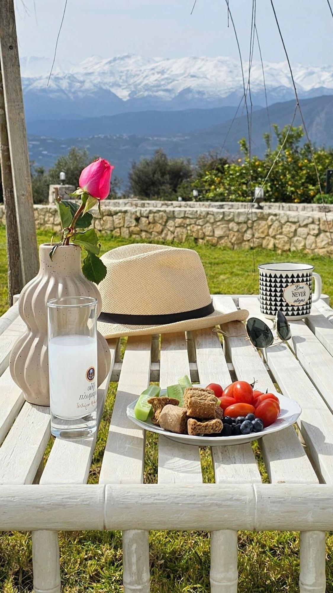Villa Aitheras With Sea Views And Garden Sternai Bagian luar foto