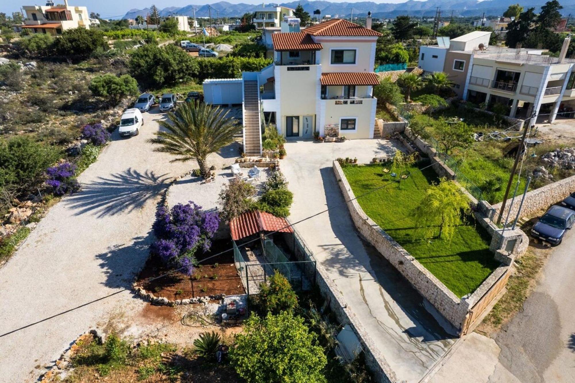 Villa Aitheras With Sea Views And Garden Sternai Bagian luar foto